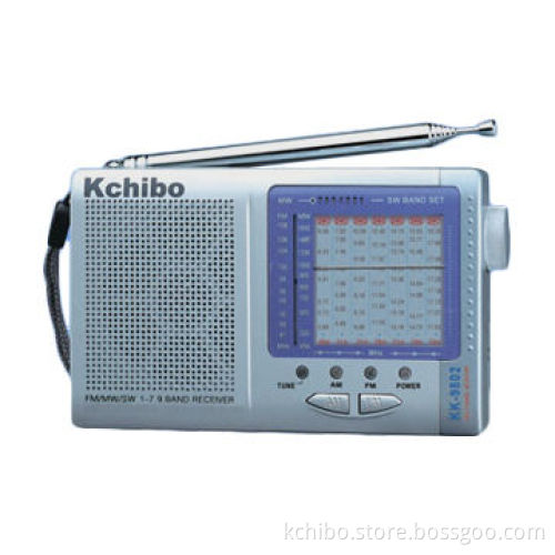 FM/MW/SW1-7 9-band Radio, Powered by 2 x AA Batteries